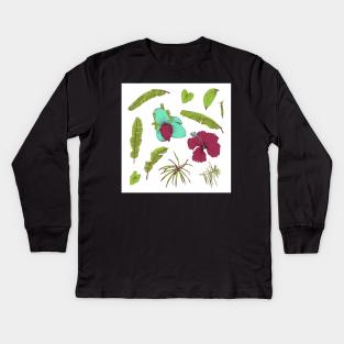 Flowers Seamless pattern Kids Long Sleeve T-Shirt